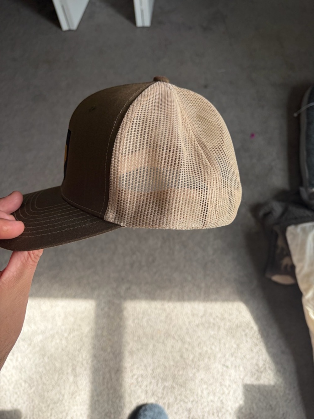 Brown & Yellow Texas Patch Trucker Cap - Picture 3 of 4